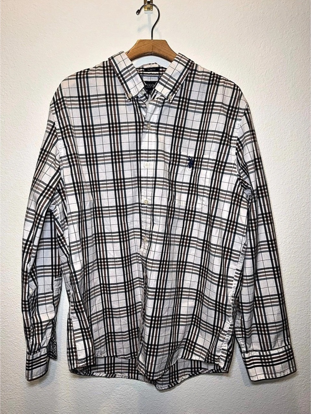 U.S. Polo Assn. Men's Plaid Button Down Shirt Size XL